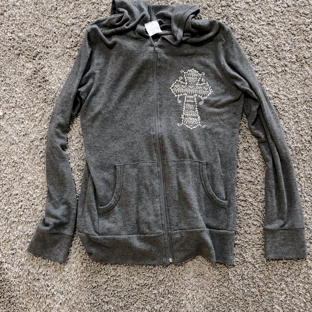 Women’s Vocal Cross Rhinestone Zip up jacket